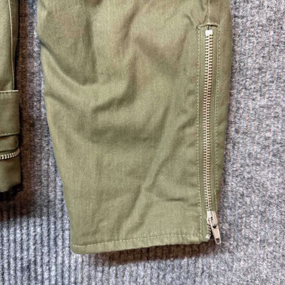 Vintage Juicy Couture Army Jacket Womens Large Olive Faux Fur Collar Rare Y2K - Picture 9 of 14